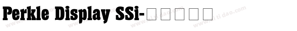 Perkle Display SSi字体转换